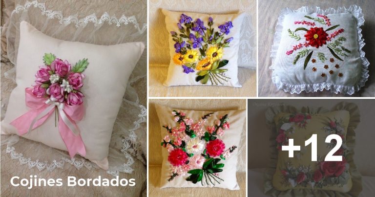 17 Hermosos Cojines Bordados En Cinta