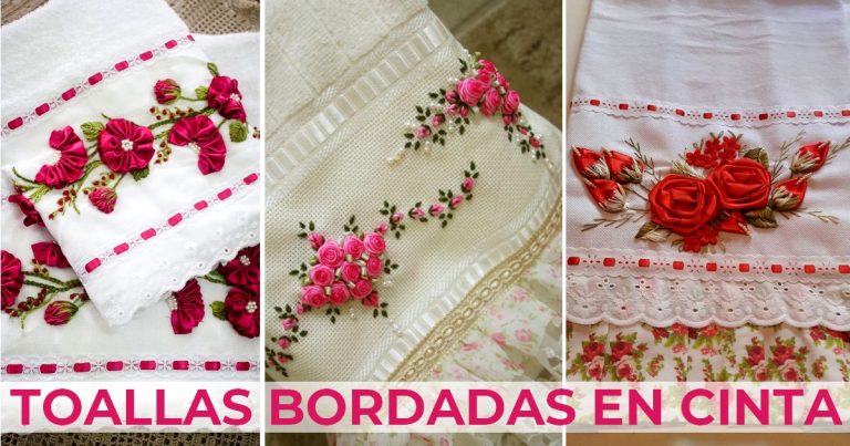 17 Preciosas Toallas Bordadas En Cinta